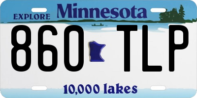 MN license plate 860TLP