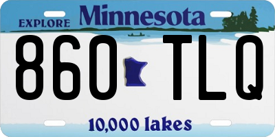 MN license plate 860TLQ