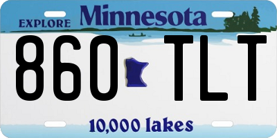 MN license plate 860TLT