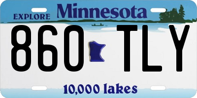 MN license plate 860TLY