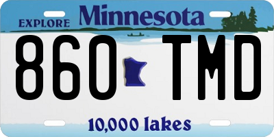 MN license plate 860TMD