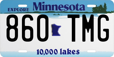 MN license plate 860TMG
