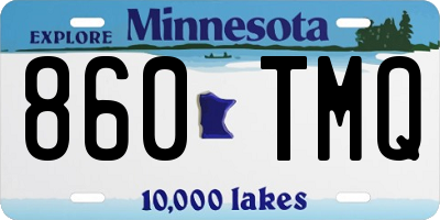 MN license plate 860TMQ