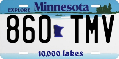 MN license plate 860TMV