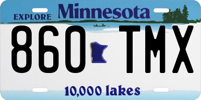 MN license plate 860TMX