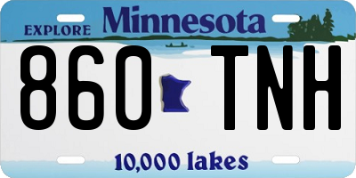 MN license plate 860TNH