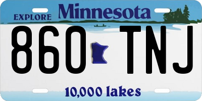 MN license plate 860TNJ