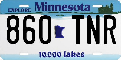 MN license plate 860TNR