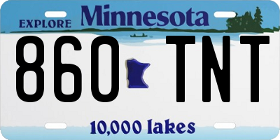 MN license plate 860TNT