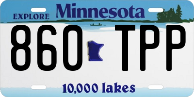 MN license plate 860TPP