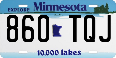 MN license plate 860TQJ
