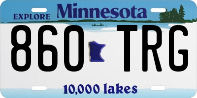 MN license plate 860TRG