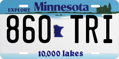 MN license plate 860TRI