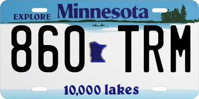 MN license plate 860TRM