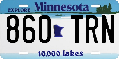 MN license plate 860TRN