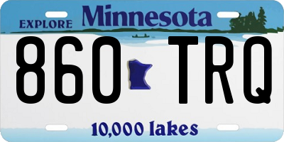 MN license plate 860TRQ