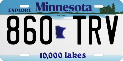 MN license plate 860TRV