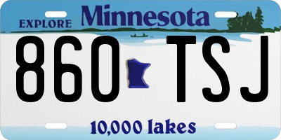 MN license plate 860TSJ