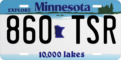 MN license plate 860TSR