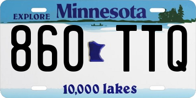 MN license plate 860TTQ
