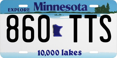 MN license plate 860TTS