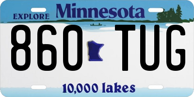 MN license plate 860TUG