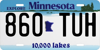 MN license plate 860TUH