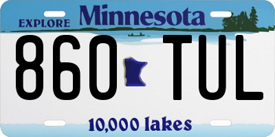 MN license plate 860TUL