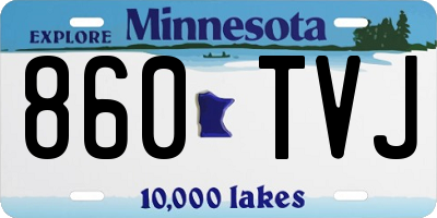 MN license plate 860TVJ