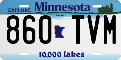 MN license plate 860TVM