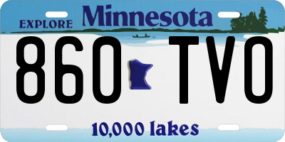 MN license plate 860TVO
