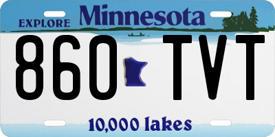 MN license plate 860TVT