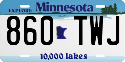MN license plate 860TWJ