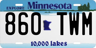 MN license plate 860TWM