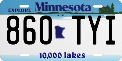 MN license plate 860TYI
