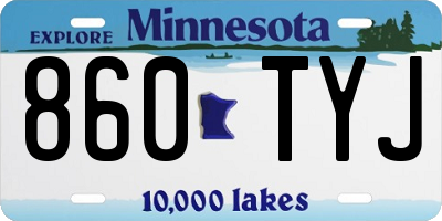 MN license plate 860TYJ
