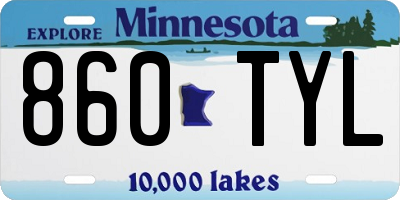 MN license plate 860TYL