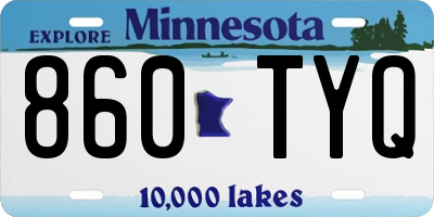 MN license plate 860TYQ