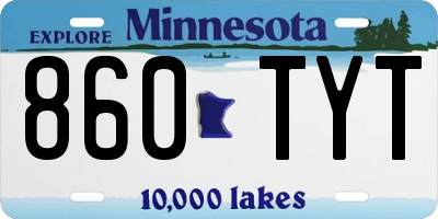 MN license plate 860TYT