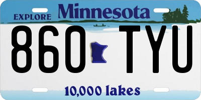 MN license plate 860TYU