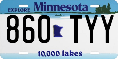 MN license plate 860TYY