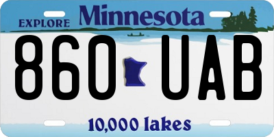 MN license plate 860UAB
