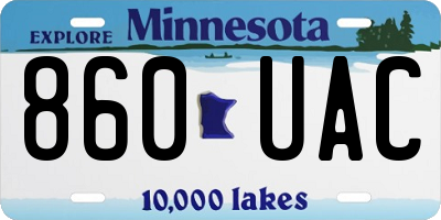MN license plate 860UAC