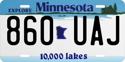 MN license plate 860UAJ
