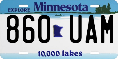 MN license plate 860UAM