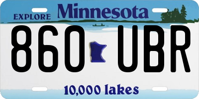MN license plate 860UBR