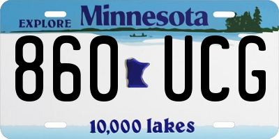 MN license plate 860UCG