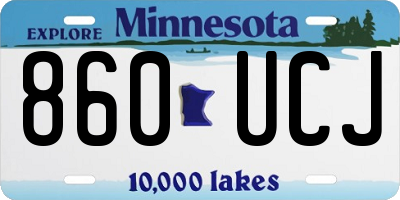 MN license plate 860UCJ