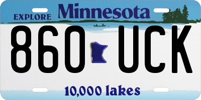 MN license plate 860UCK