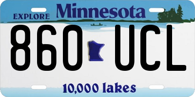 MN license plate 860UCL